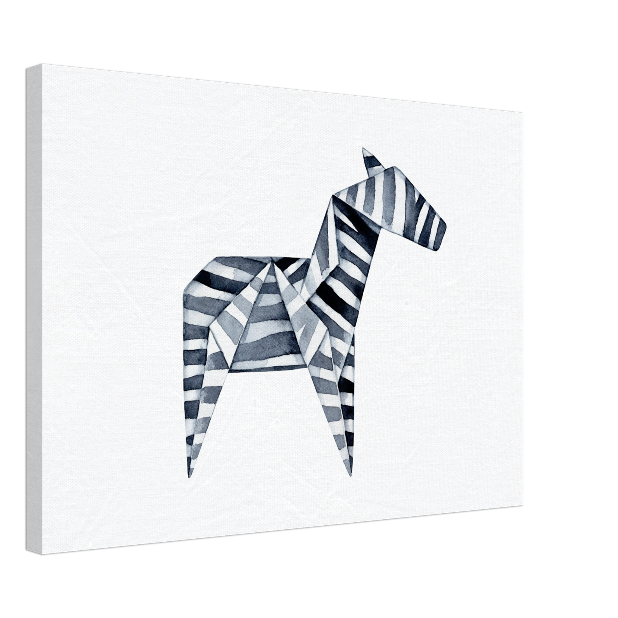 Origami Zebra Canvas