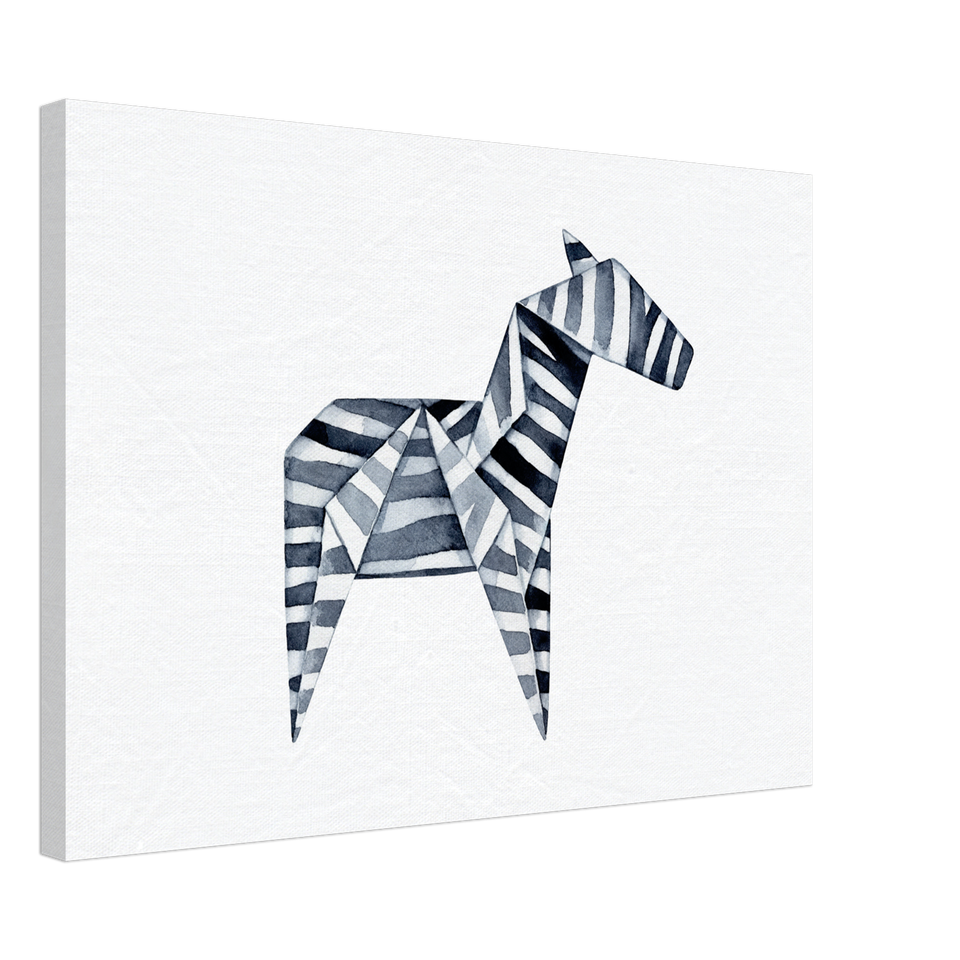 Origami-Zebra-Leinwand