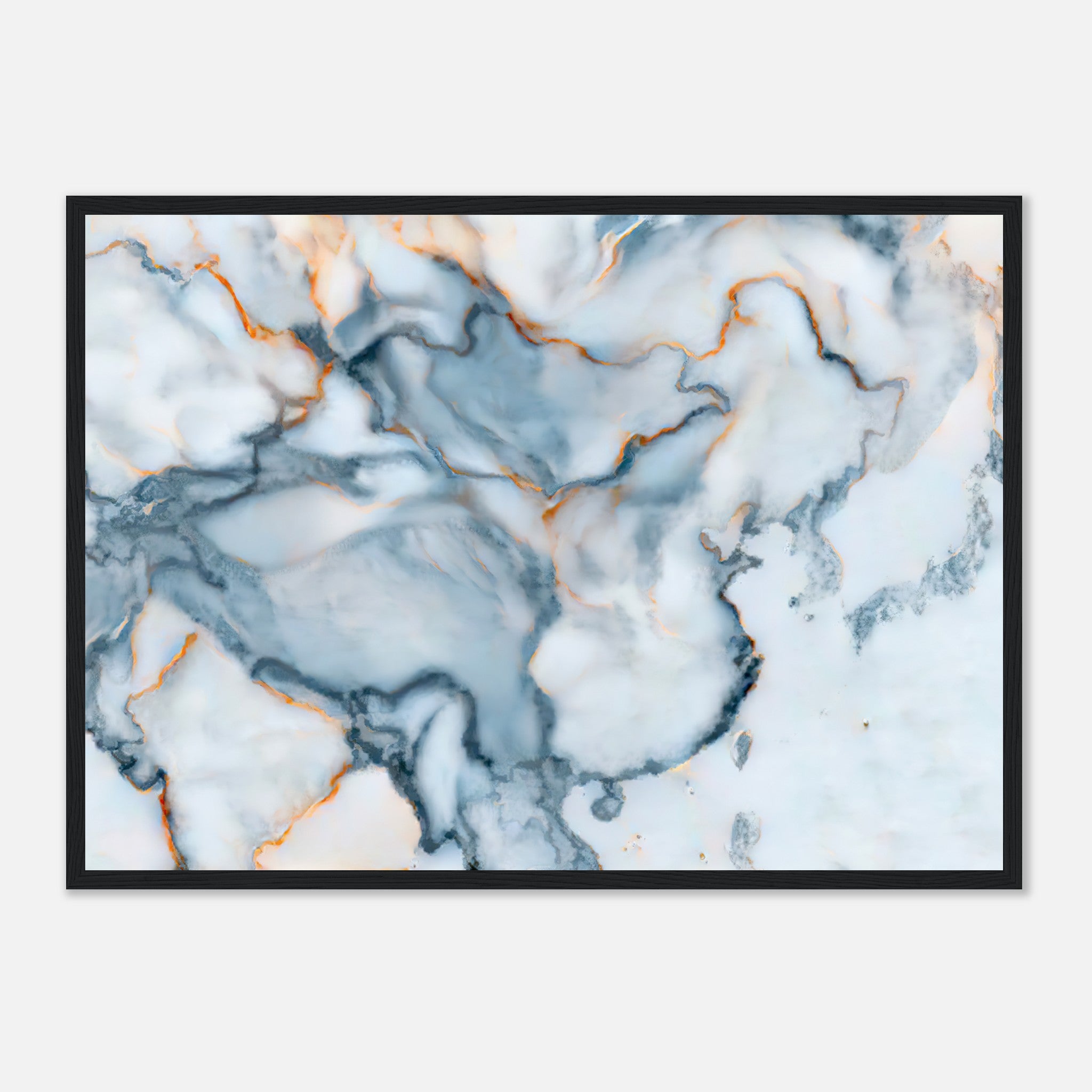 Mapa de mármol de China Póster