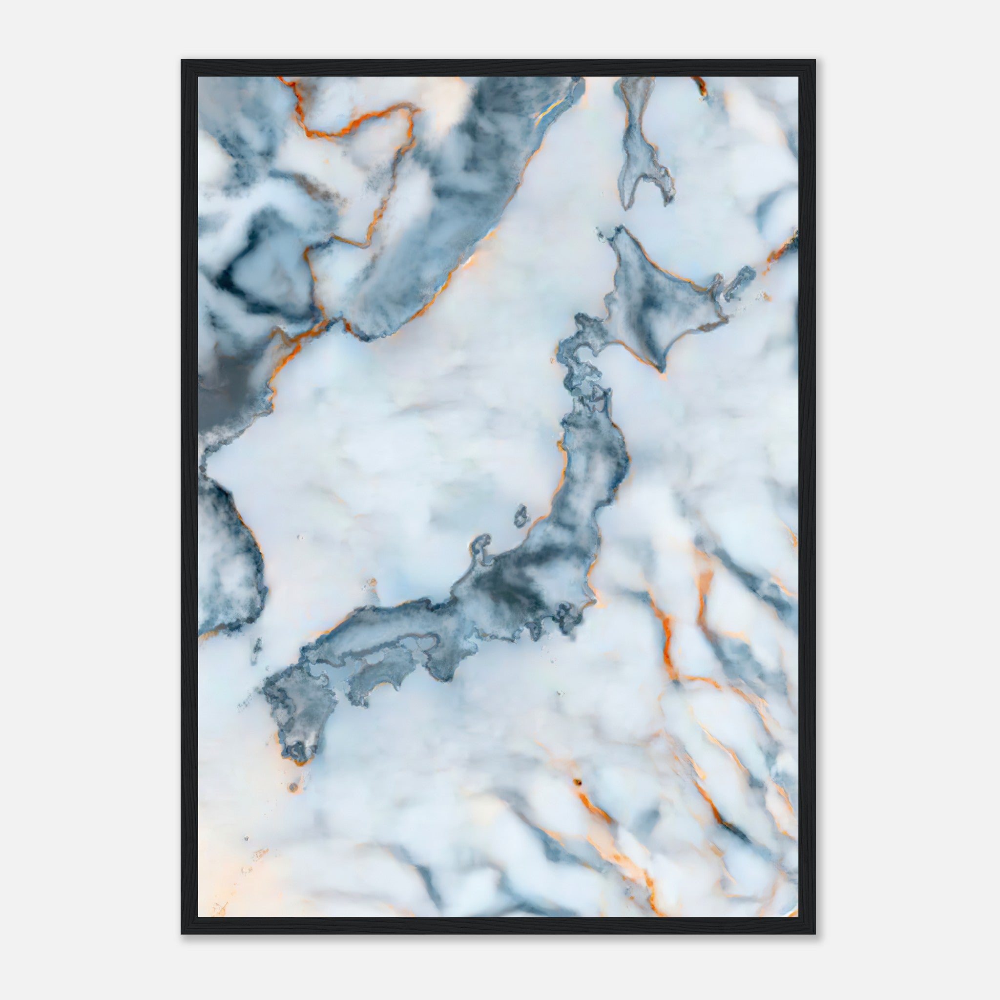 Japan Marble Map Poster