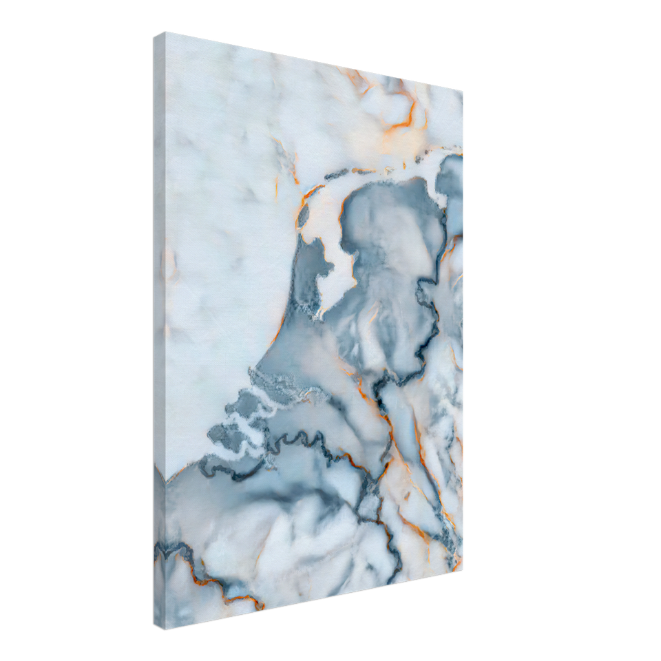 Netherlands Marble Map Canvas