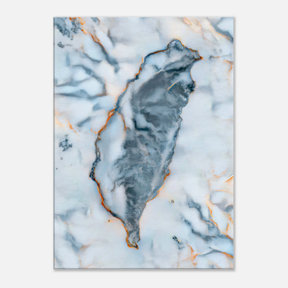 Taiwan Marble Map Canvas