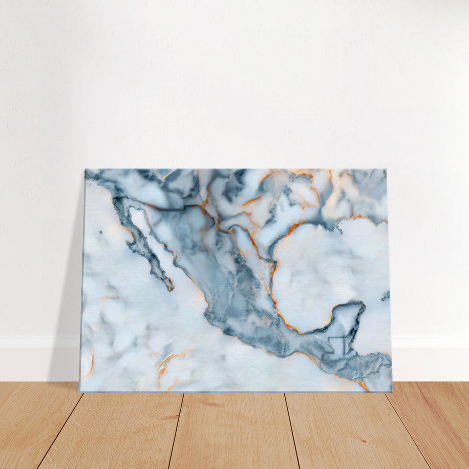 Mexico Marble Map Canvas