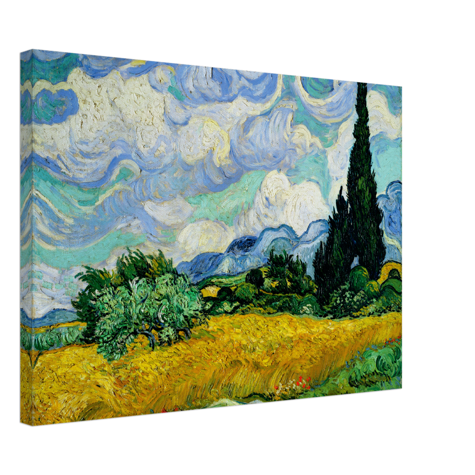 Vincent Van Gogh Wheat Field with Cypresses (1889) Canvas