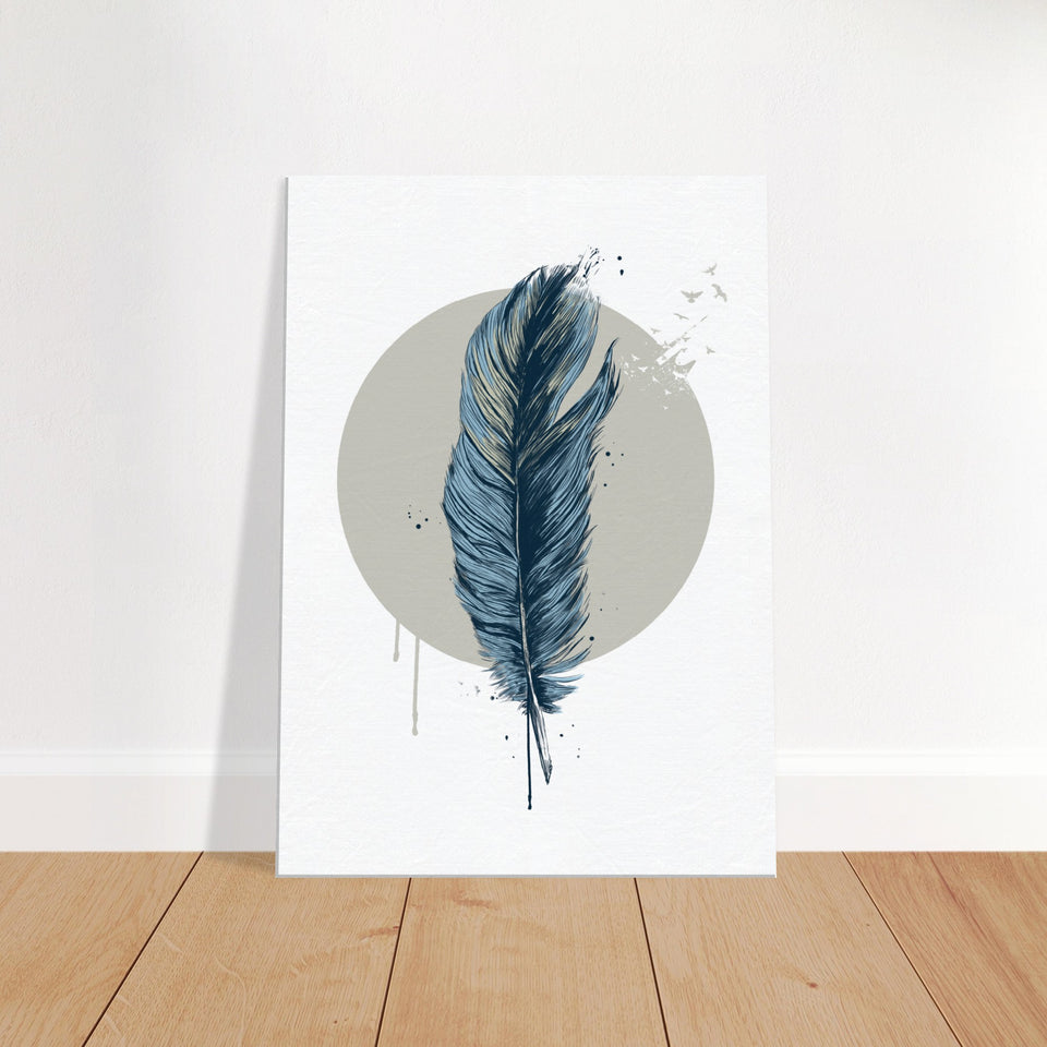 Feather In A Circle Canvas