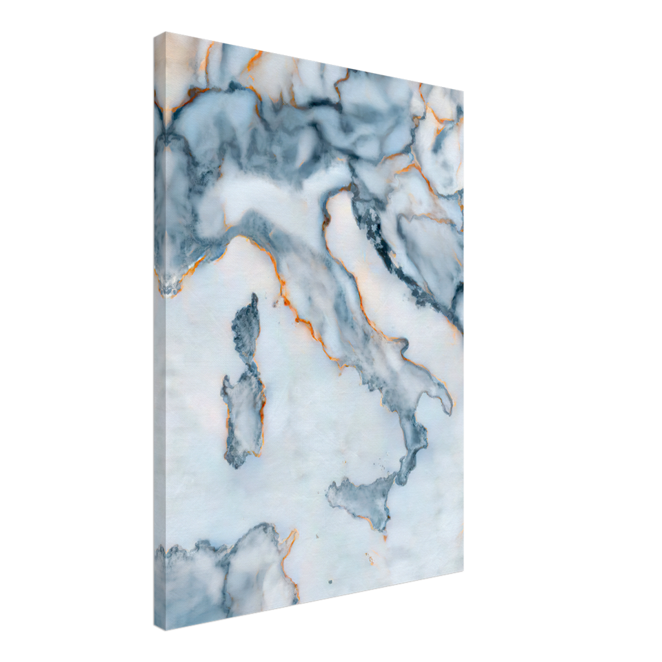 Italy Marble Map Canvas