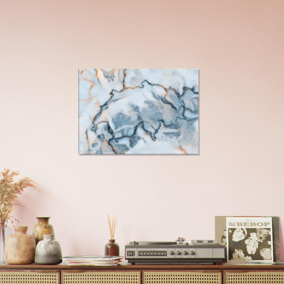 Switzerland Marble Map Canvas