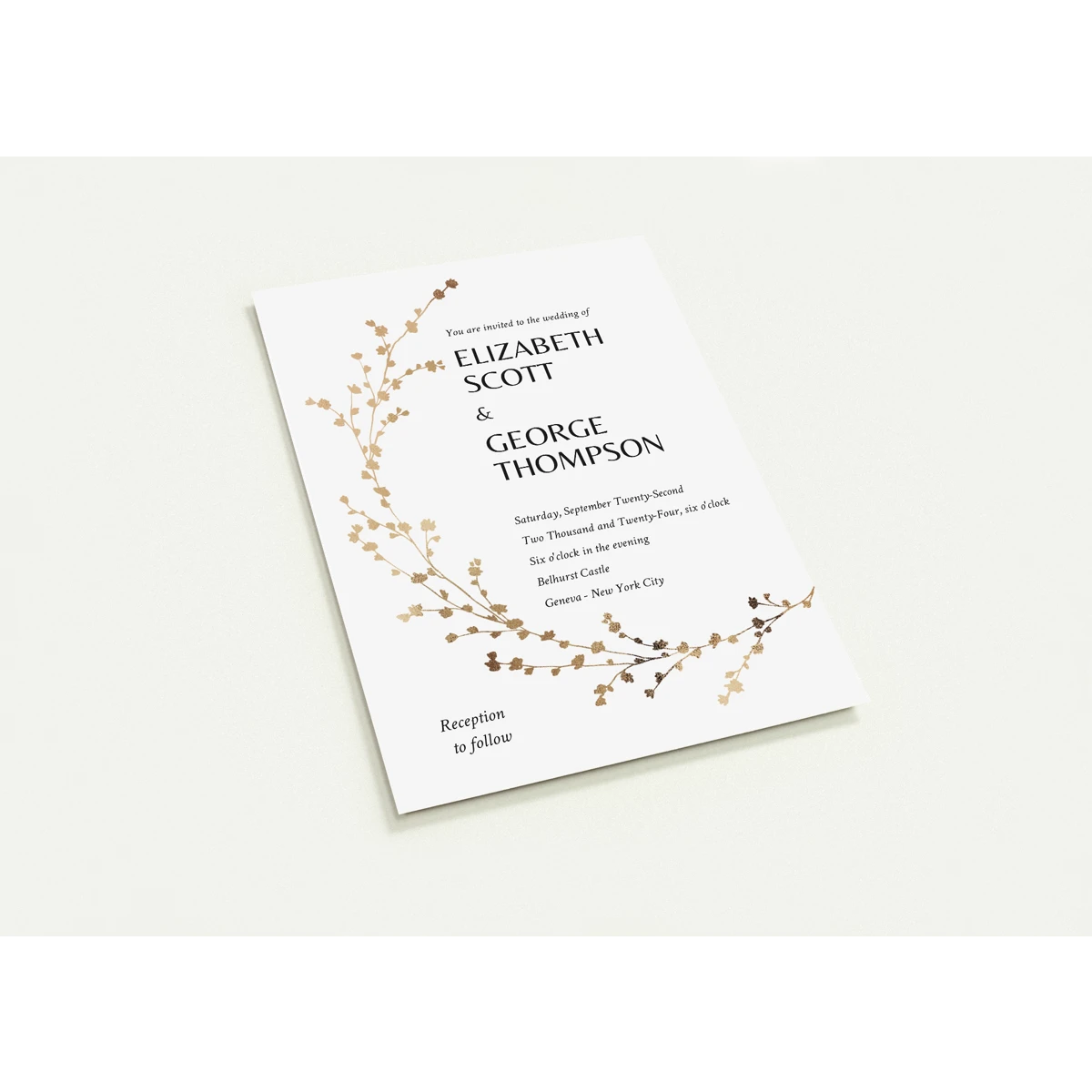 Invitations de mariage classiques