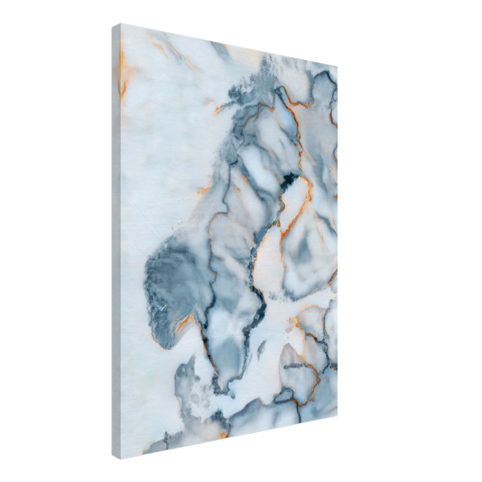 Sweden Marble Map Canvas