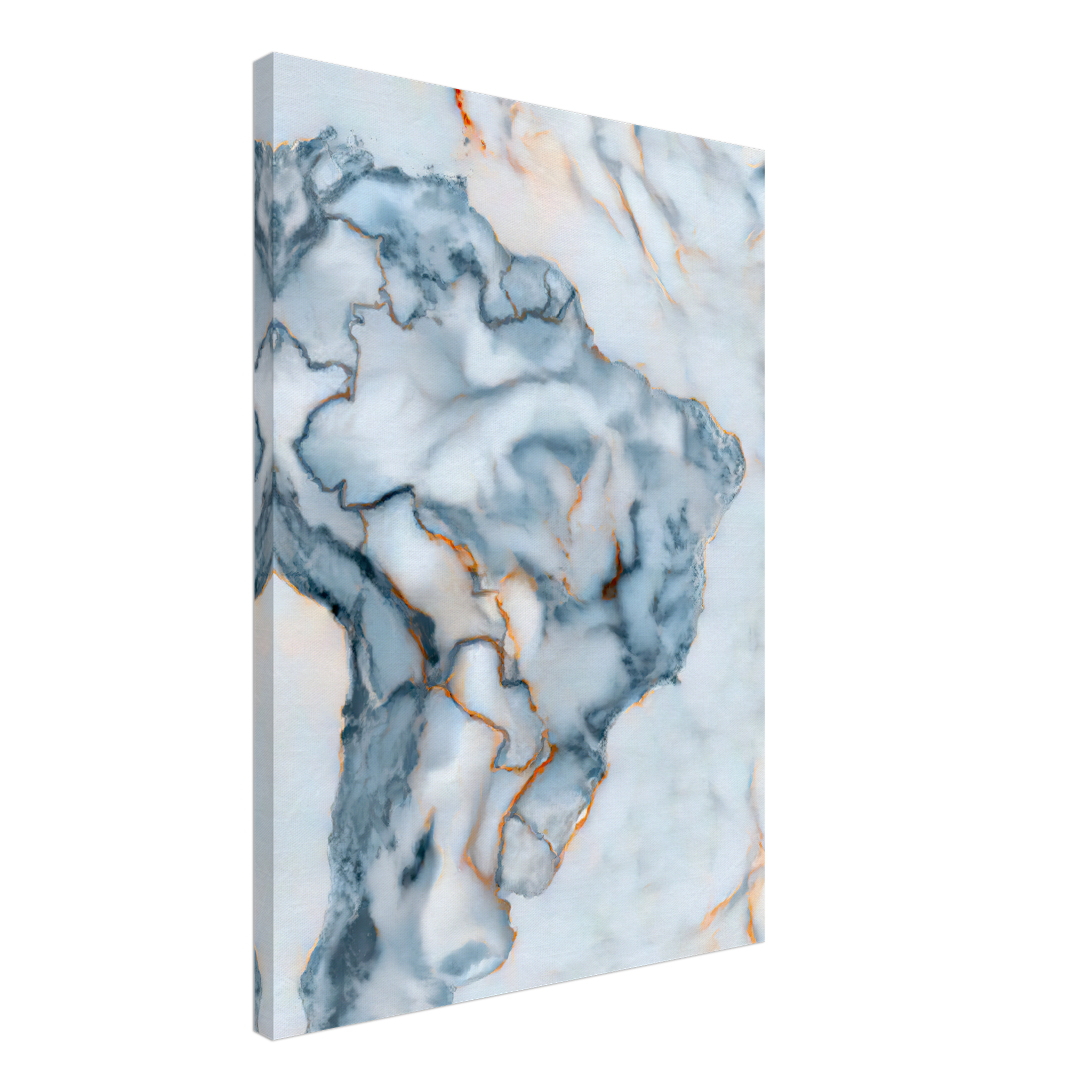 Brazil Marble Map Canvas