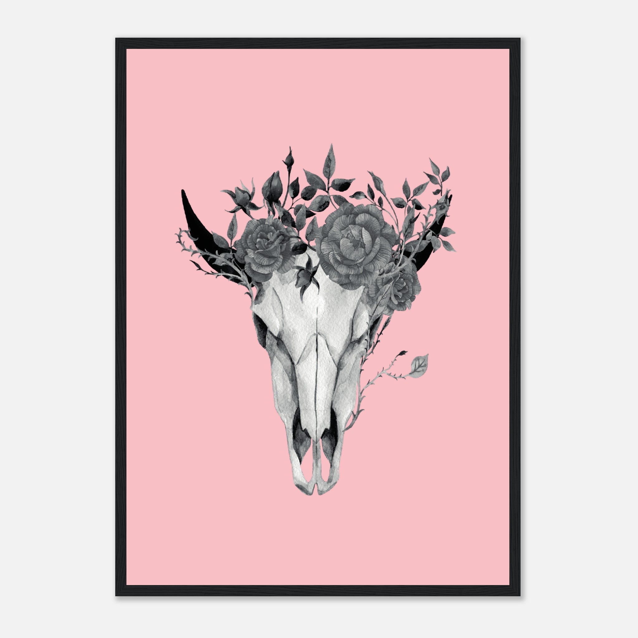 Skull Head Pink Poster