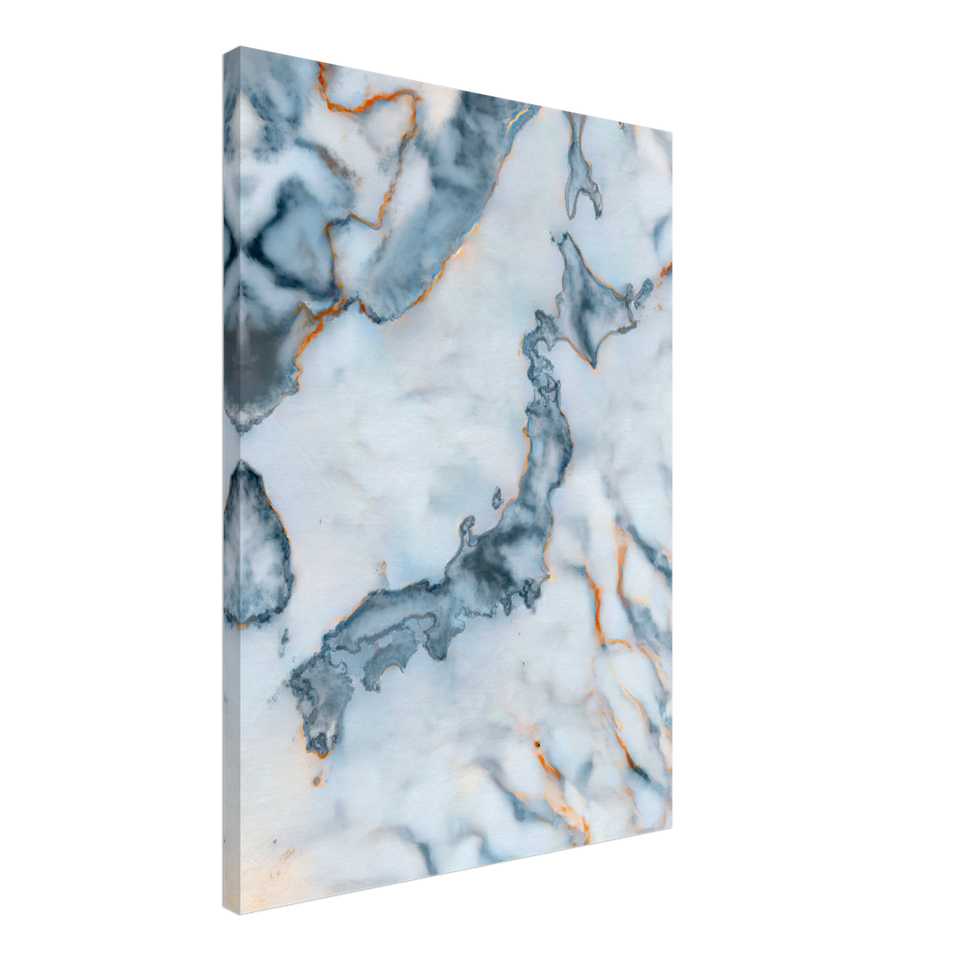 Japan Marble Map Canvas