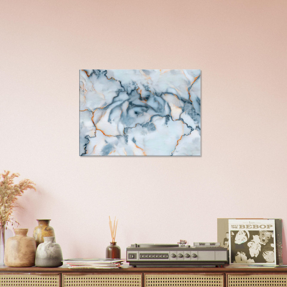 Slovakia Marble Map Canvas