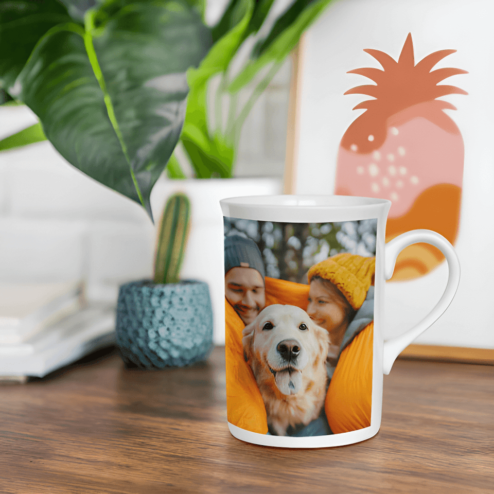 Personalized White 10oz Porcelain Slim Mug - Optimalprint