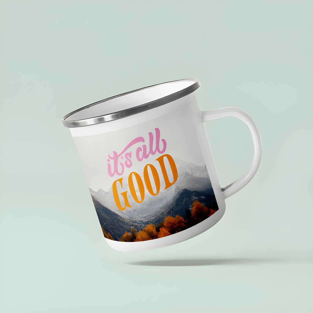 Personalized White 12oz Enamel Mug - Optimalprint